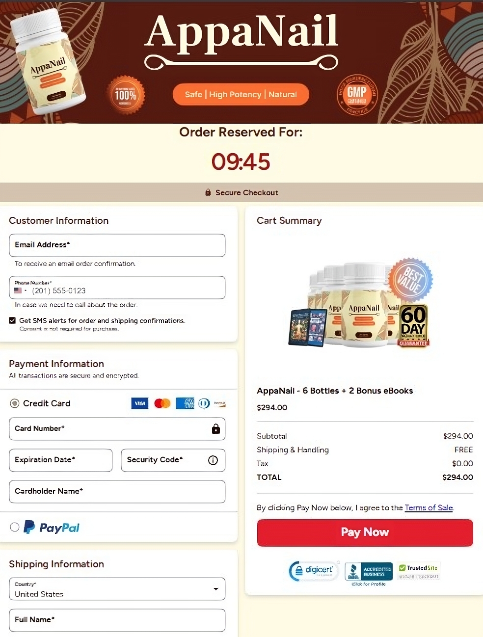 AppaNail Order Page